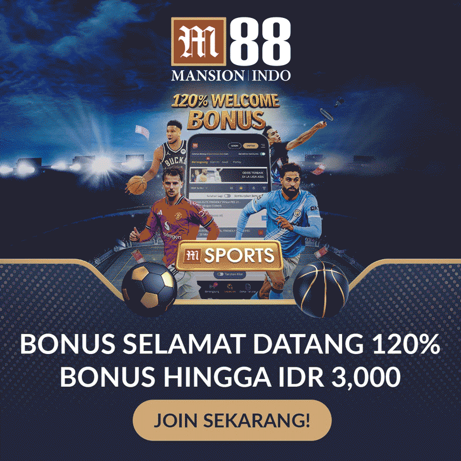 Tampilan antarmuka M88 MSports pada perangkat smartphone yang menunjukkan navigasi dan fitur taruhan olahraga